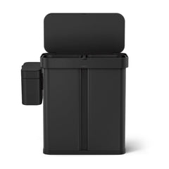 58 liter spraak- en bewegingsgestuurde, rechthoekige afvalbak met sensor en twee compartimenten + compostbakje