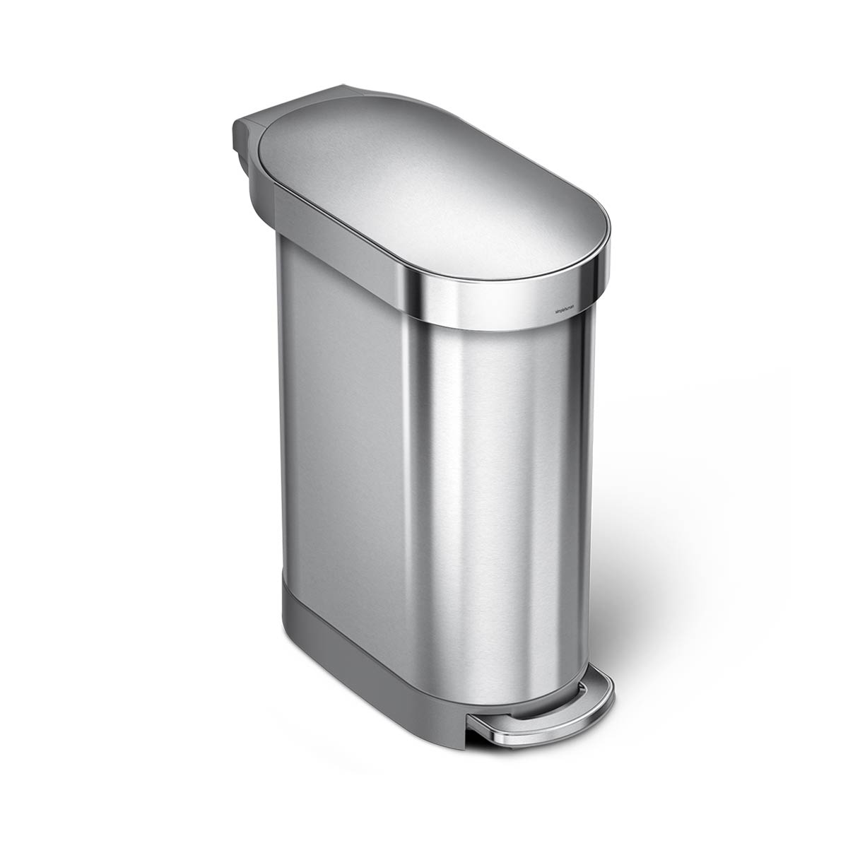 simplehuman CW1390 40 L slanke keuken pedaalemmer met voerrand, stil softclose deksel, zwart kunststof, B 51,30 cm x H 61,50 cm x D 26,00 cm simplehuman CW1390 40 L slanke keuken pedaalemmer met voerrand, stil softclose deksel, zwart kunststof, B 51,30 cm x H 61,50 cm x D 26,00 cm