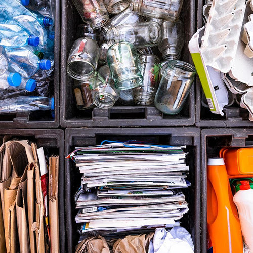 pedaalemmer met twee compartimenten en compostbakje