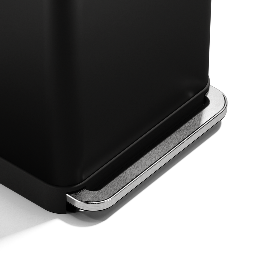 rechthoekige pedaalemmer met zakkenhouder van 55 liter