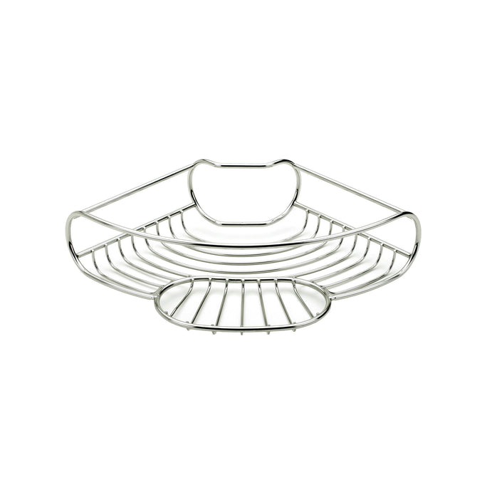 mandje met zeepbakje en frame van staaldraad [SKU:pd4005]