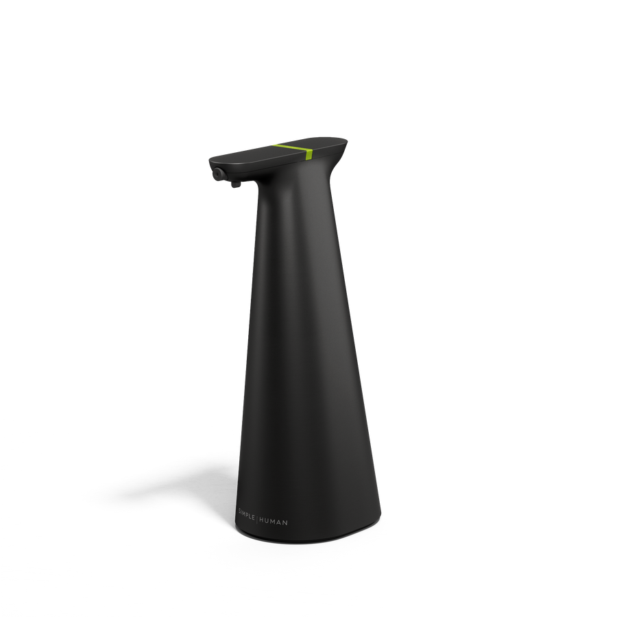 Simplehuman Sensor Spray in Matte Black, touch-free automatic disinfectant dispenser