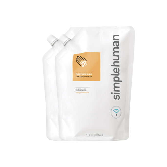 simplehuman 828 ml mandarijn navulzak vochtinbrengende handzeep