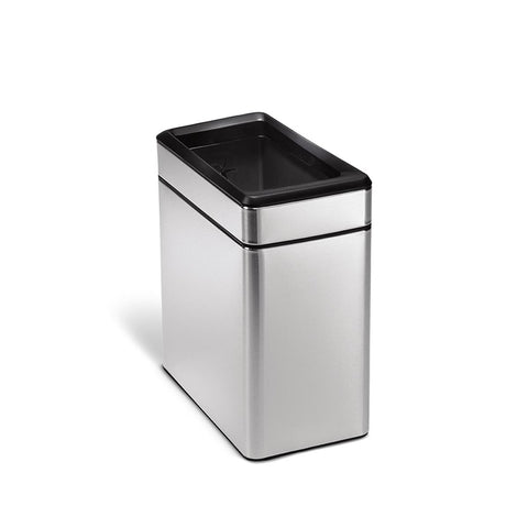 10L slim open bin - brushed finish - main image