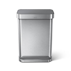 simplehuman CW2023 55L rechthoekige keukenpedaalemmer met voerzak, stil softclosedeksel, sterk breed pedaal, vingerafdrukbestendig, geborsteld roestvrij staal, B 47,0 cm x H 65,5 cm x D 36,0 cm simplehuman CW2023 55L rechthoekige keukenpedaalemmer met voerzak, stil softclosedeksel, sterk breed pedaal, vingerafdrukbestendig, geborsteld roestvrij staal, B 47,0 cm x H 65,5 cm x D 36,0 cm