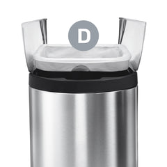 code D, transparante afvalzakken op maat voor recyclebakken