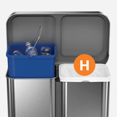 code H, transparante afvalzakken op maat voor recyclebakken