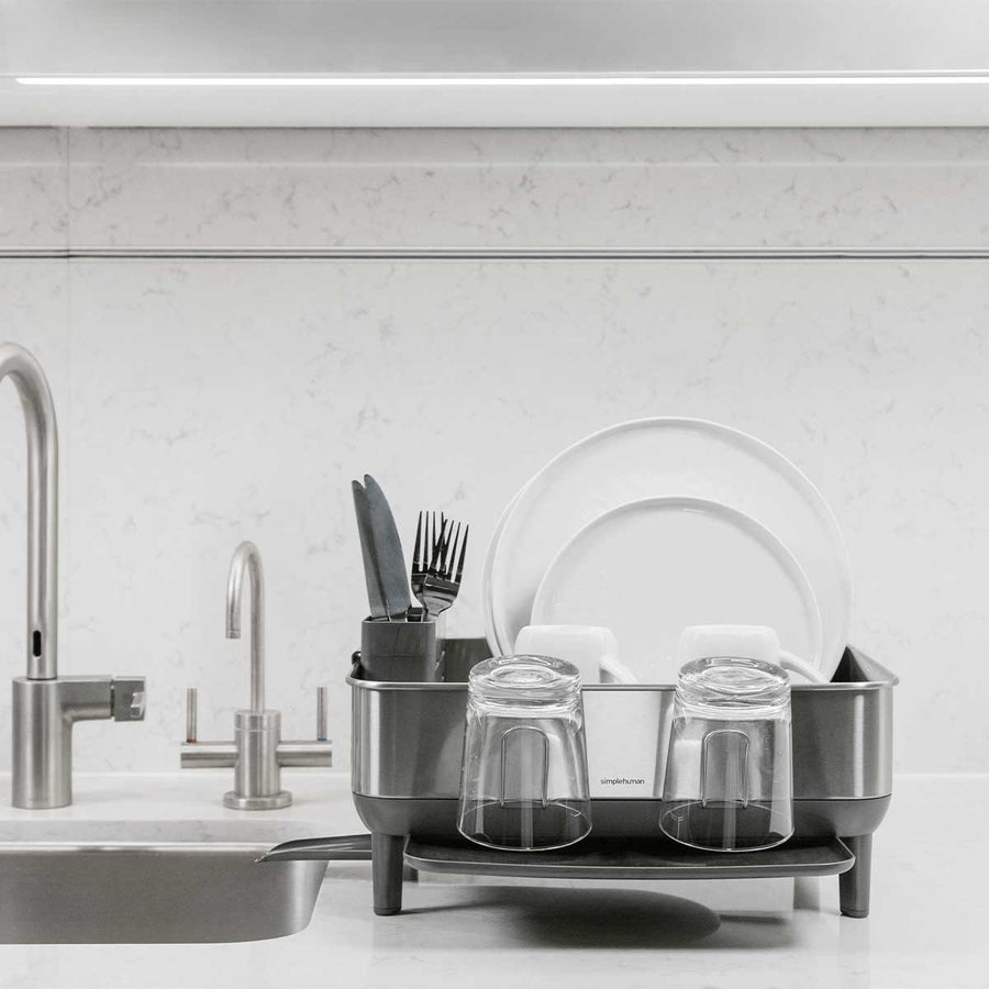 compact afdruiprek met stalen frame